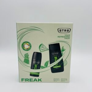 STR8 ajándékcsomag FR34K tusfürdő 250 ml+ deo 150 ml – front