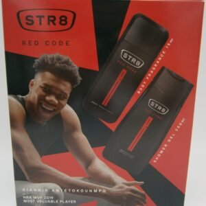STR8 ajándékcsomag Red Code Natural spray 75 ml+ tusfürdő 250 ml – front