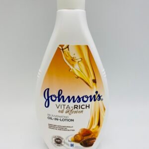 Johnson's testápoló 400 ml Vita-Rich Oil in Lotion Almond Argan Shea Butter oil – front