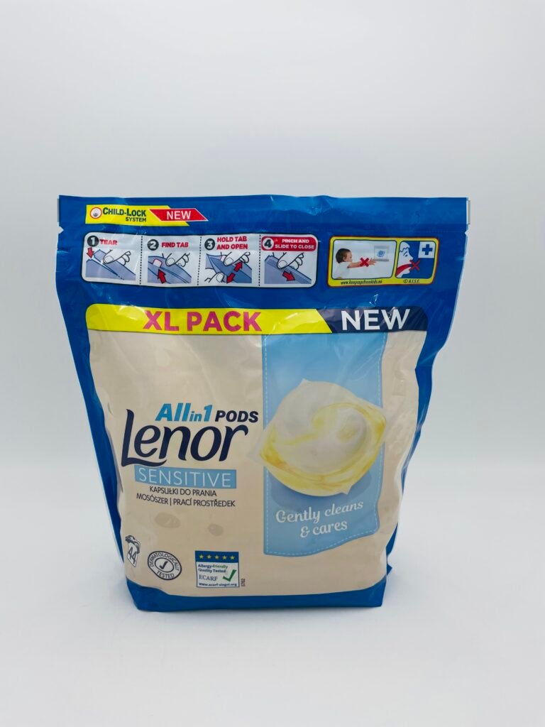 Lenor folyékony kapszula 44 mosás 44 db All in 1 Sensitive – front